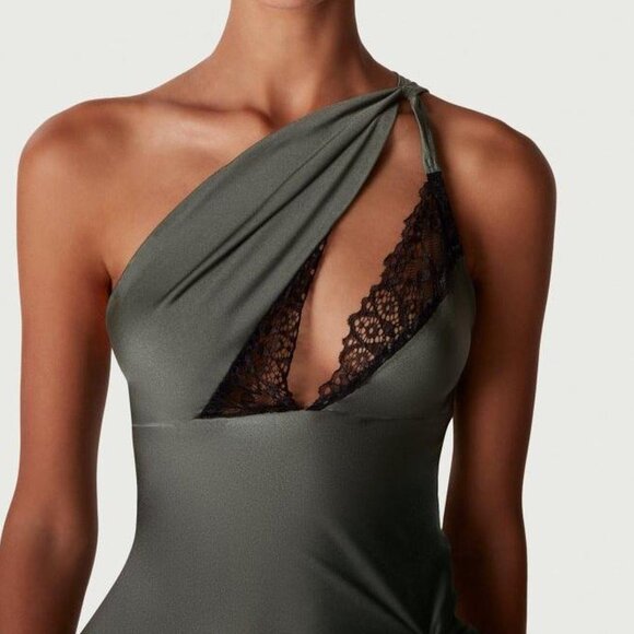 Coperni Green Asymmetrical Dress - Picture 2 of 8